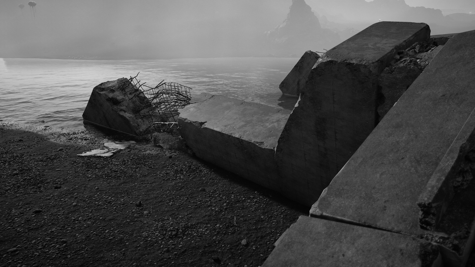 Death Stranding Shoreline Ruins - Game Photography 4K Wallpaper (3840x2160)