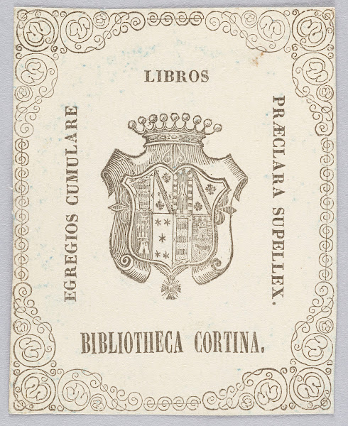 Bookplate of Joaquín Gómez de la Cortina Morante 1830   1849