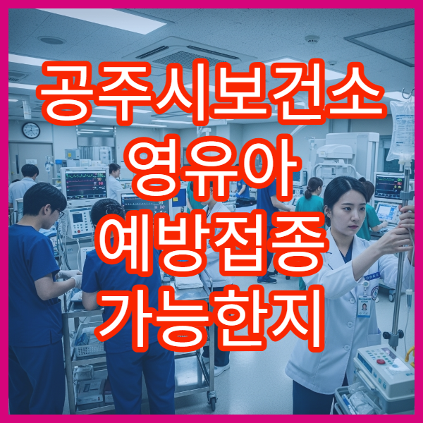 공주시보건소 영유아 예방접종 가능한지 무료 백신 종류 안내