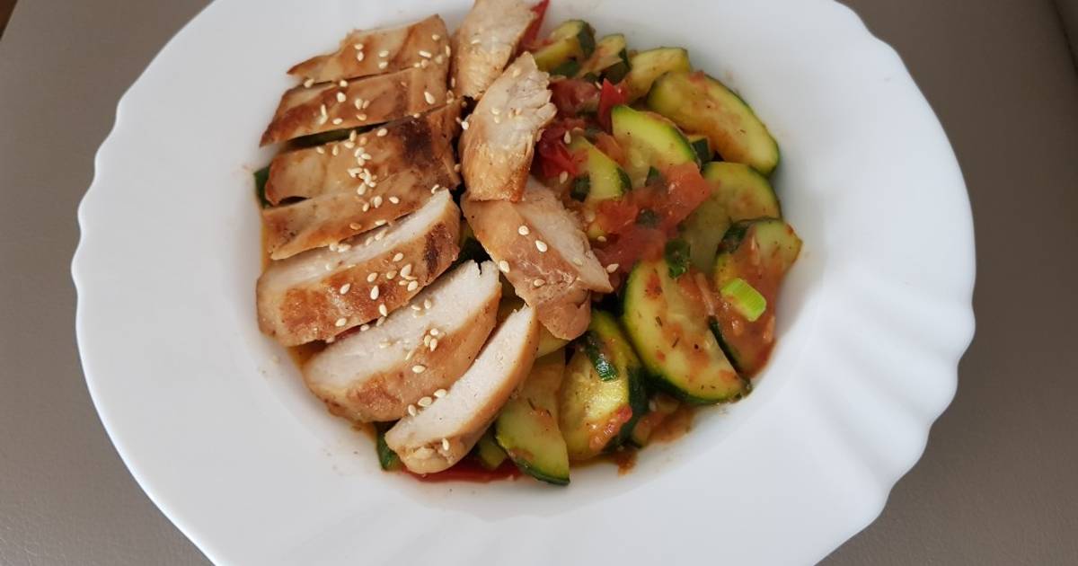 Grilled Chicken With Zuchini