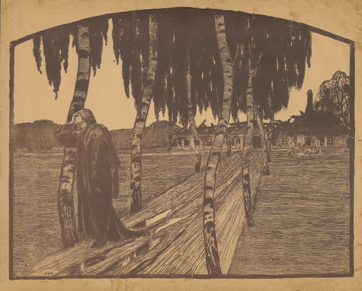 Kompozycja alegoryczna z poetą 1915