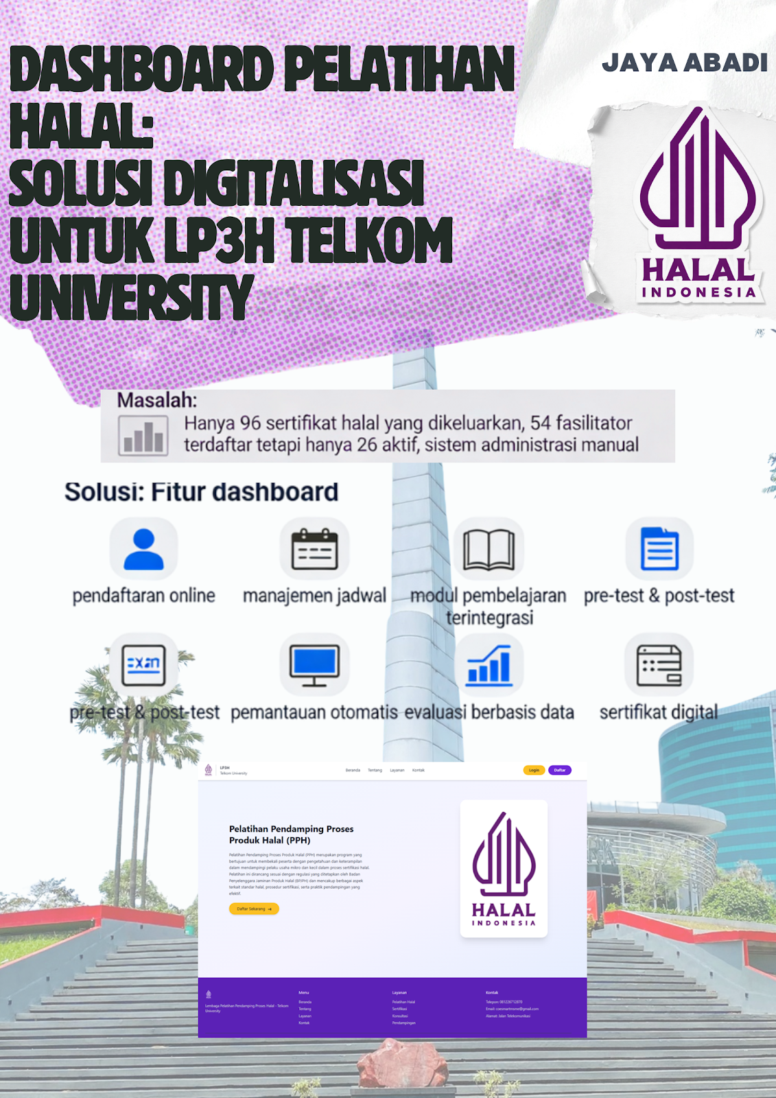Dashboard Pelatihan Halal: Solusi Digitalisasi untuk LP3H Telkom University