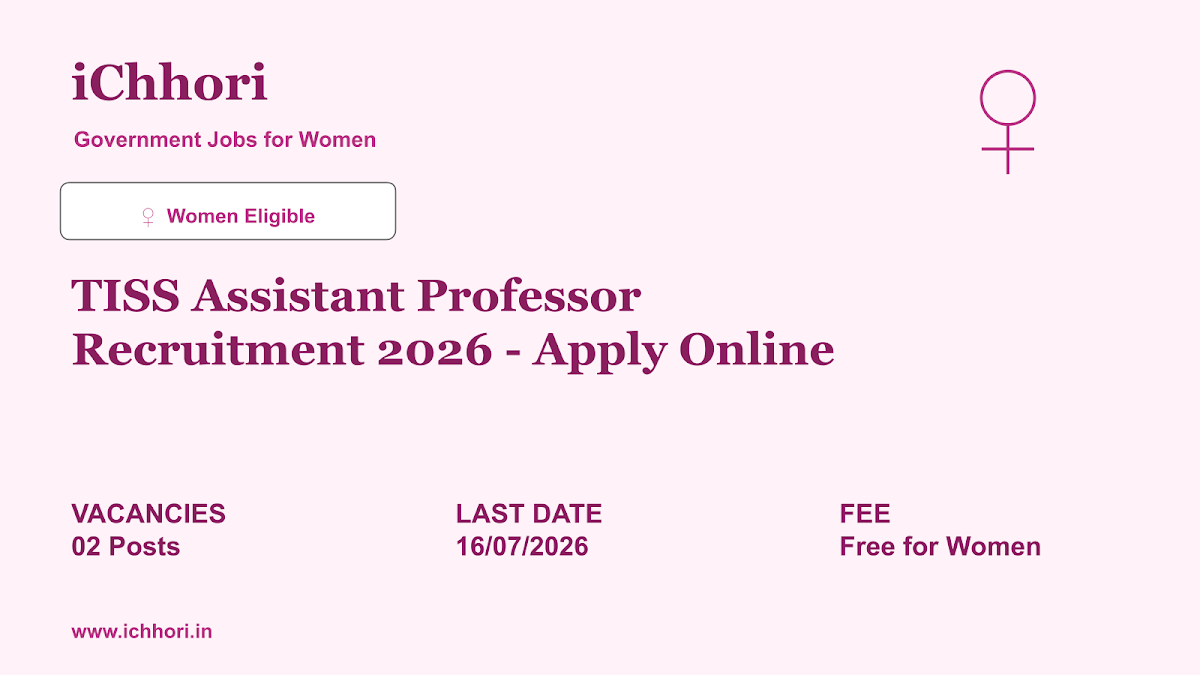TISS Assistant Professor Recruitment 2026 - Apply Online - iChhori