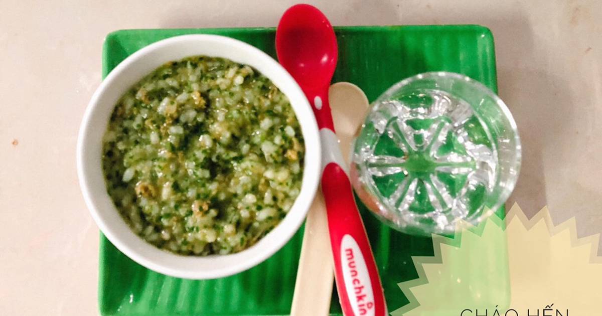 Ăn dặm - Cháo hến mồng tơi