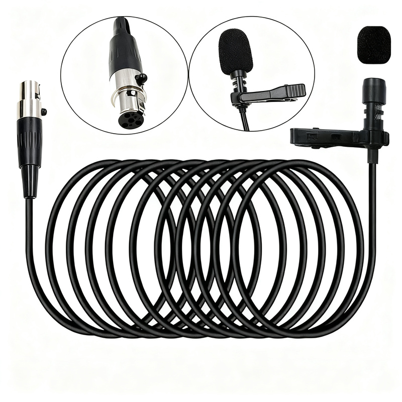 XLR adapter cable for wireless microphones, 3-Pin/4-Pin