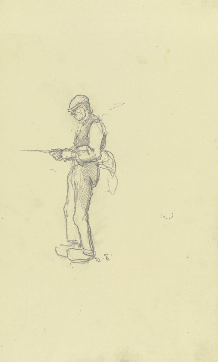Ein Arbeiter aus der Großen Spinnerei von Edam ca 1894