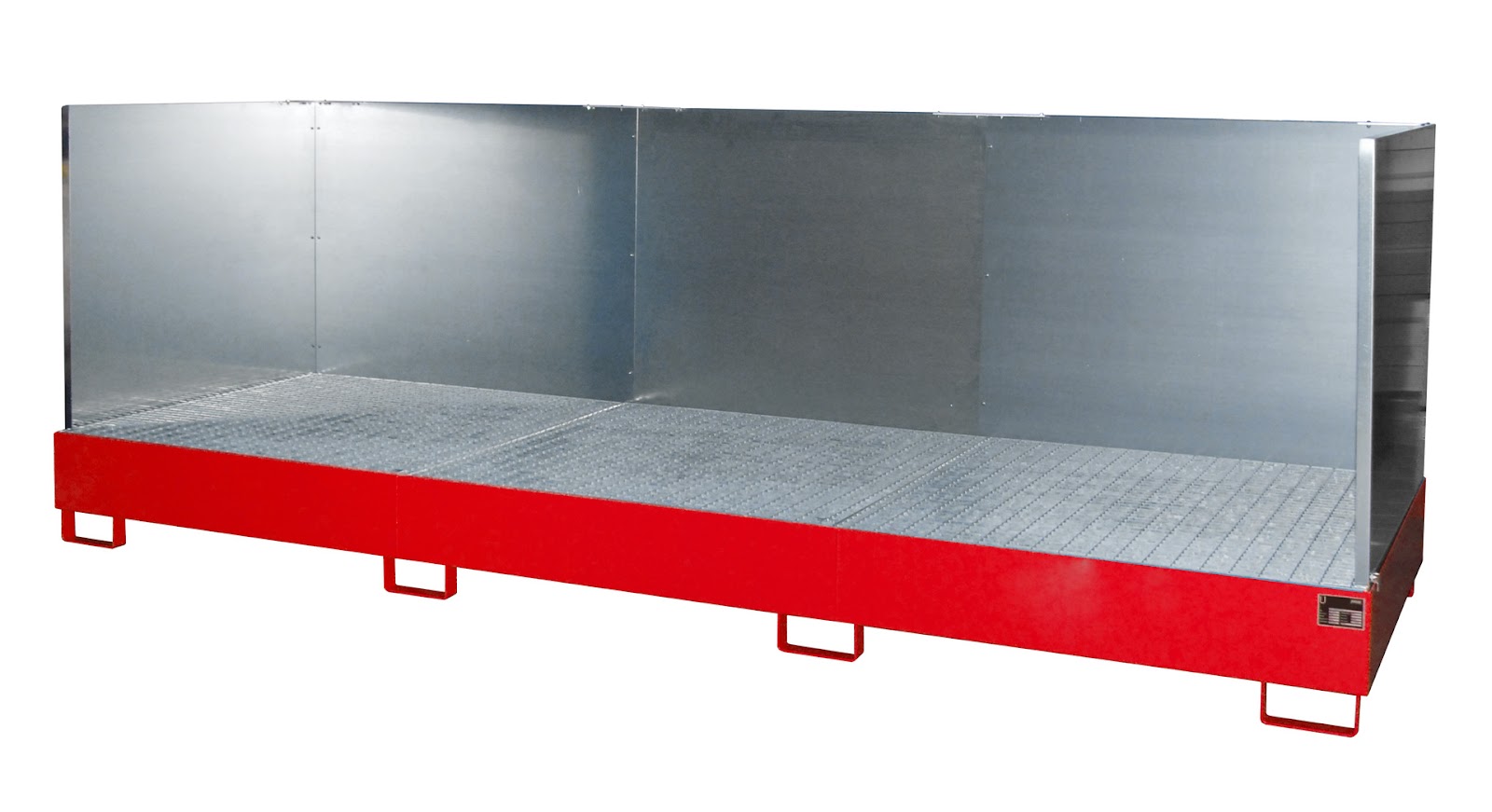 Opvangbak AW 1000-3/SW, gelakt, Vuurrood