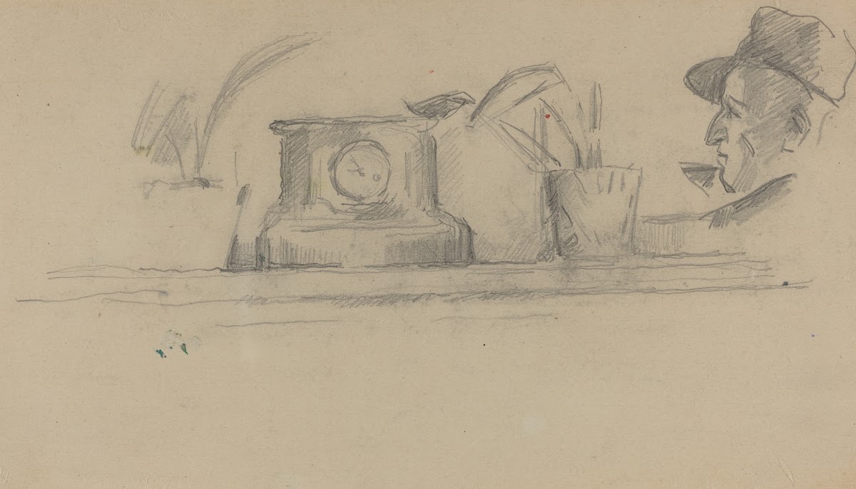 The Artists Father and Objects on a Mantel verso 1877 1881