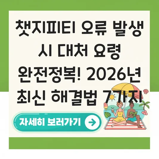 챗지피티 오류 발생 시 대처 요령