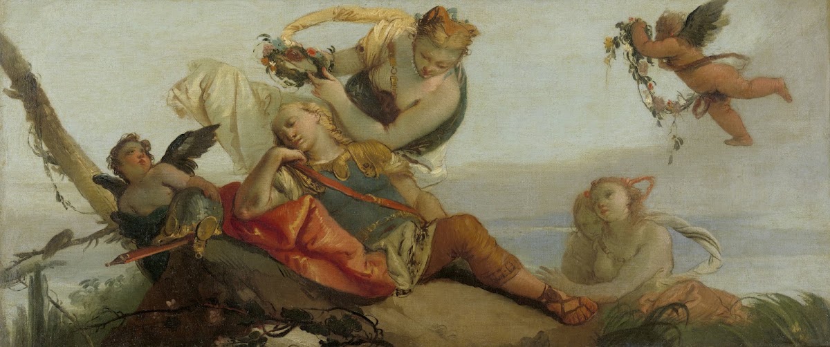 The Sleeping Rinaldo Crowned with Flowers by Armida 1750   1780