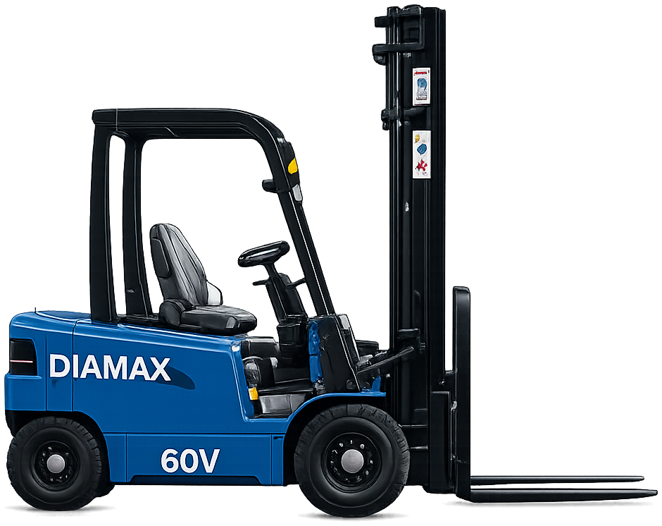 Empilhadeira el�trica Diamax DIA-25 em vista lateral