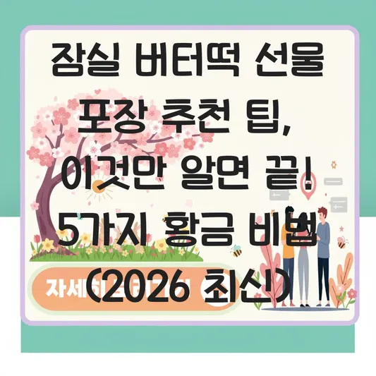 잠실 버터떡 선물 포장 추천 팁