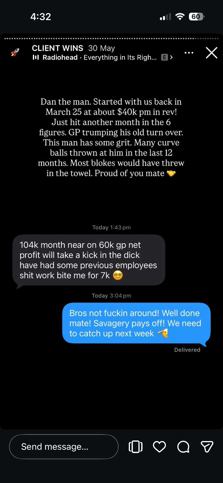 Client win