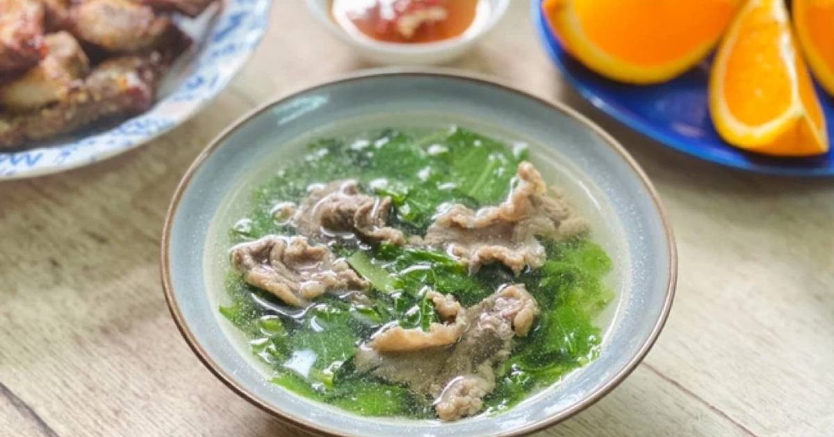Canh Cải Nấu Thịt Bò