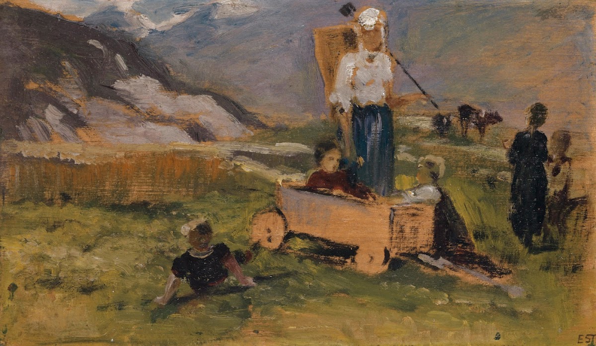 Children Playing on a Meadow 1898