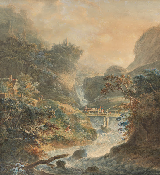 Landschaft mit reißendem Bach im Juragebirge 1790