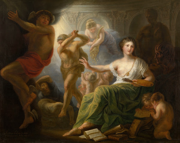 Hercules Protects the Muse of the Arts against Envy and Ignorance 1763