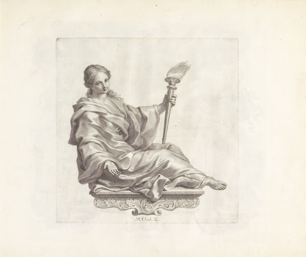 Vrouwelijke personificatie met fakkel 1673 1743