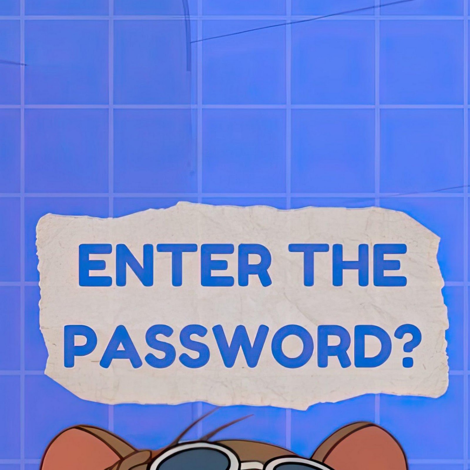 Download Jerry Mouse Enter Password Wallpaper 2K iPhone