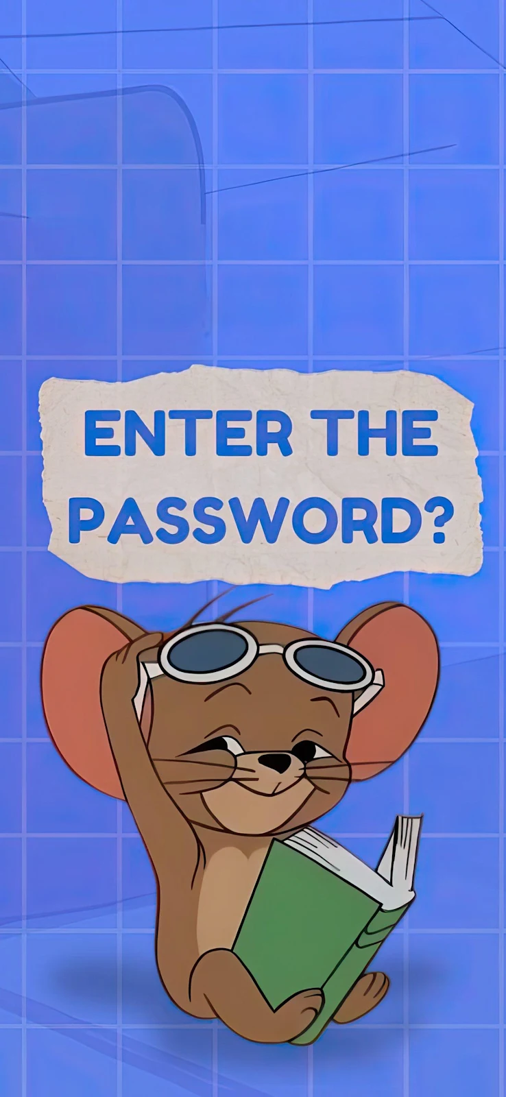 Jerry Mouse Enter Password Wallpaper - Cartoon Vector Art 2K iPhone Wallpaper (1572x3408)