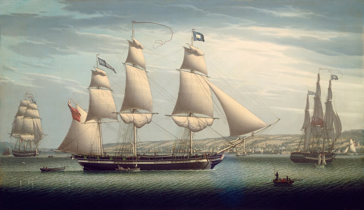 The Ship Favorite Maneuvering Off Greenock 1819