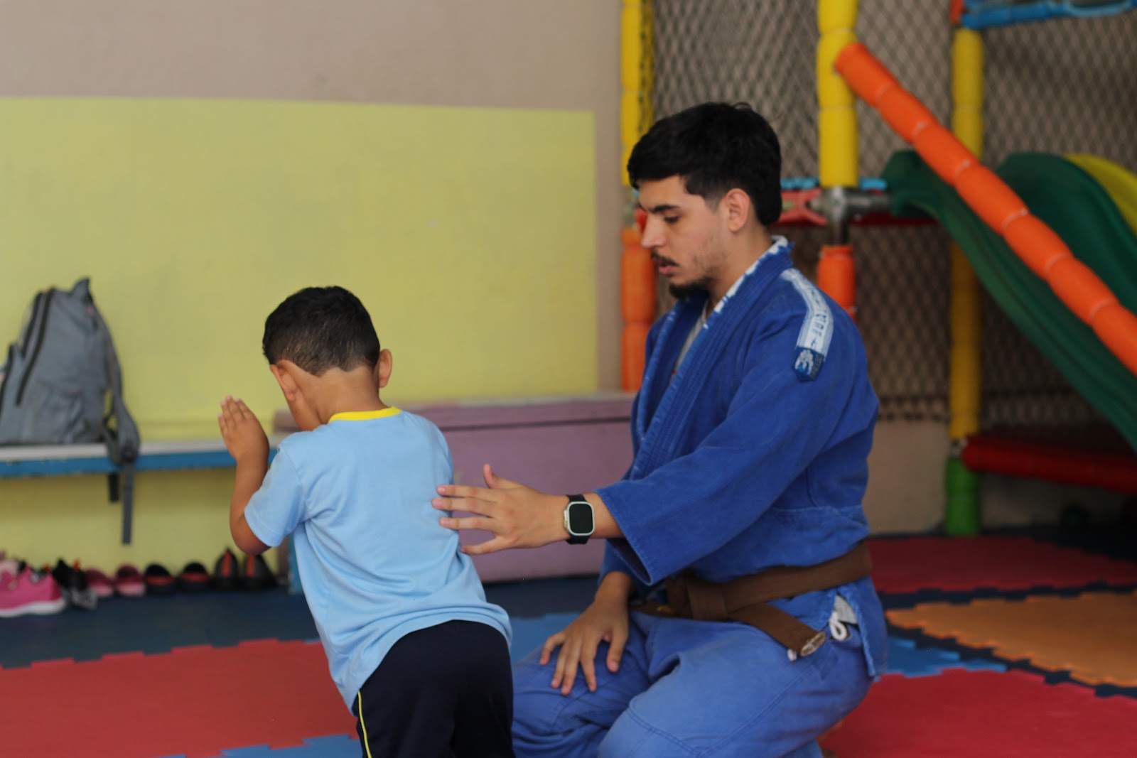 Pequenos judocas no Aconchego