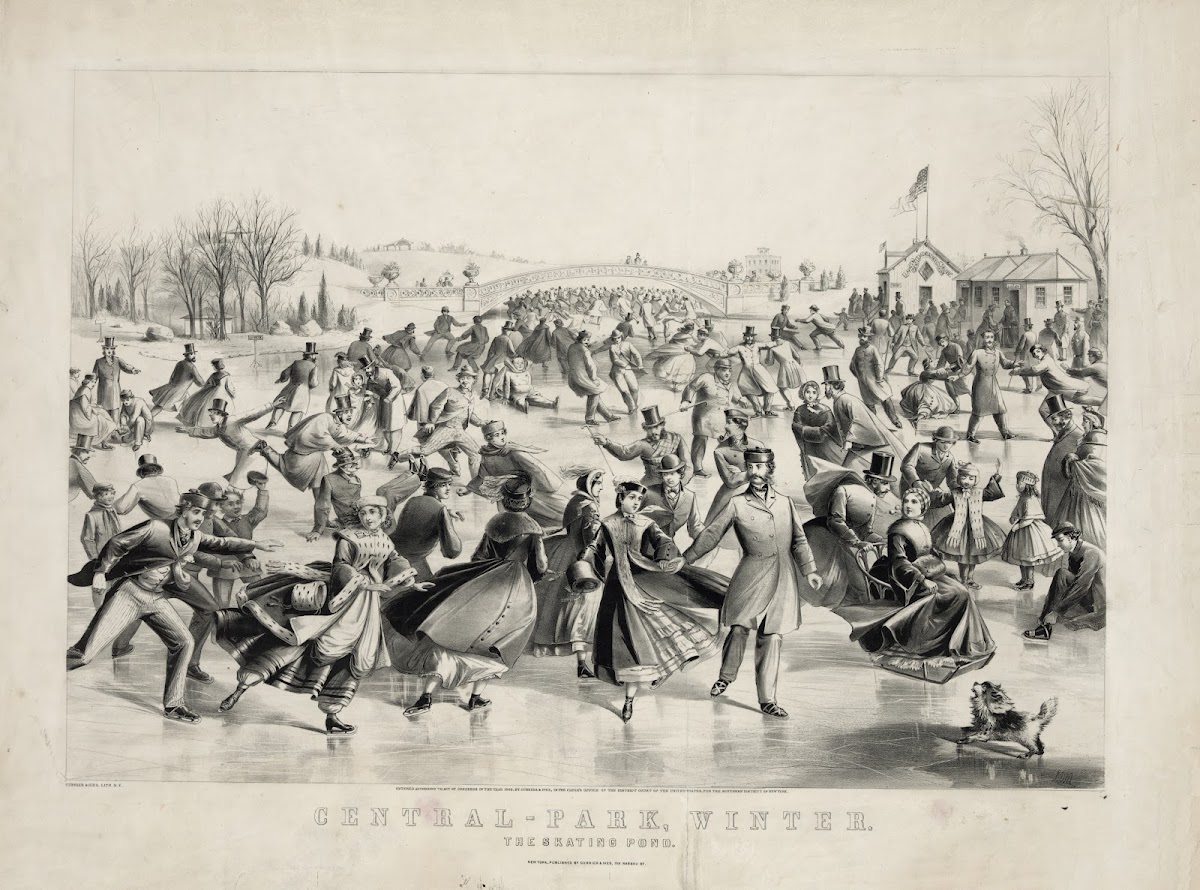 Central Park Winter The skating pond 1862