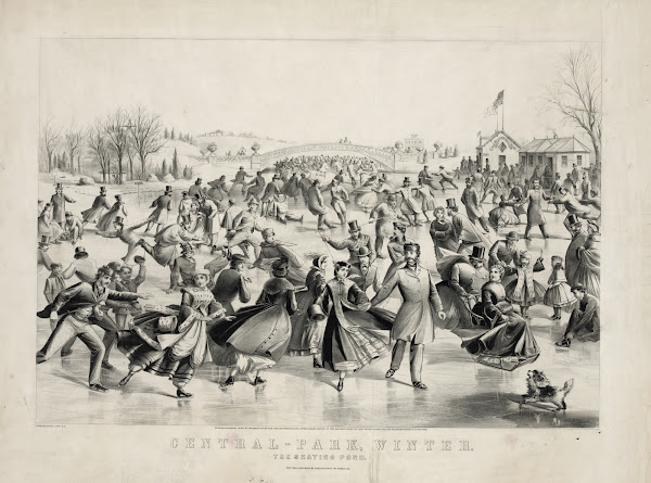 Central Park Winter The skating pond 1862