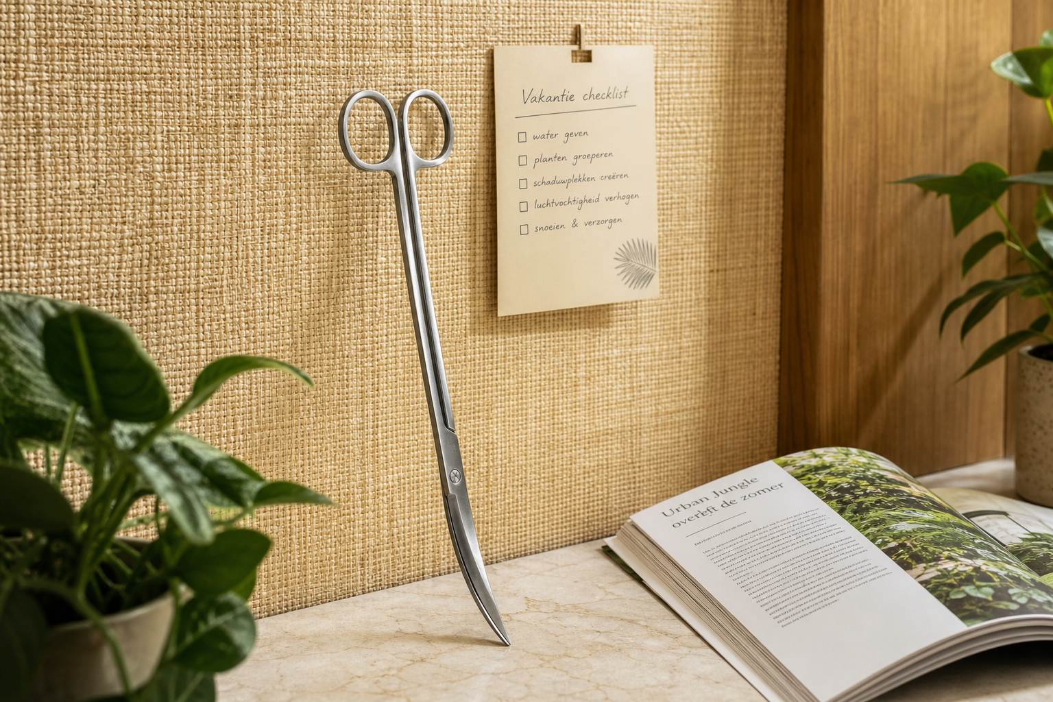 Terrarium scissors - Metal - 25 cm - Extra long - Curved blades - stainless steel