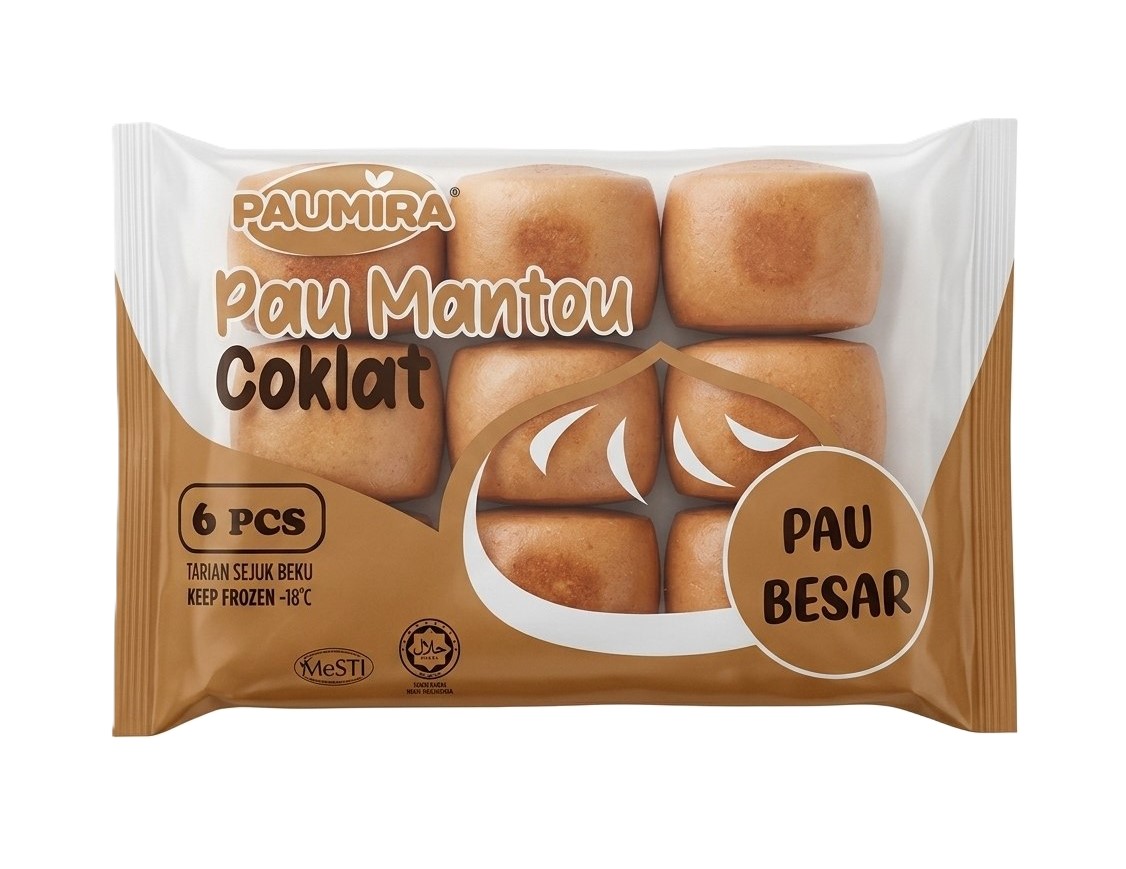 Pau Mantou Coklat 9Pcs