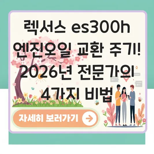 렉서스 es300h 엔진오일 교환 주기