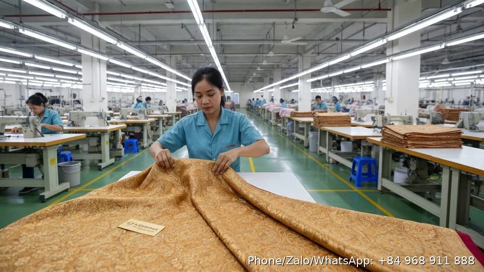 Banarasi Brocade Fabric - Gold Garment Vietnam