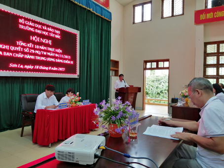 Trường Đại học Tây Bắc tổ chức Hội nghị tổng kết 10 năm thực hiện Nghị quyết số 29-NQ/TW ngày 04/11/2013 của Ban Chấp hành Trung ương Đảng khóa XI