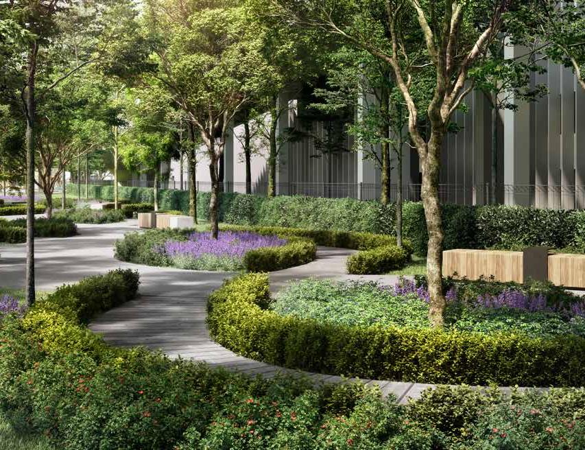 Aras Residences — landscaped garden path
