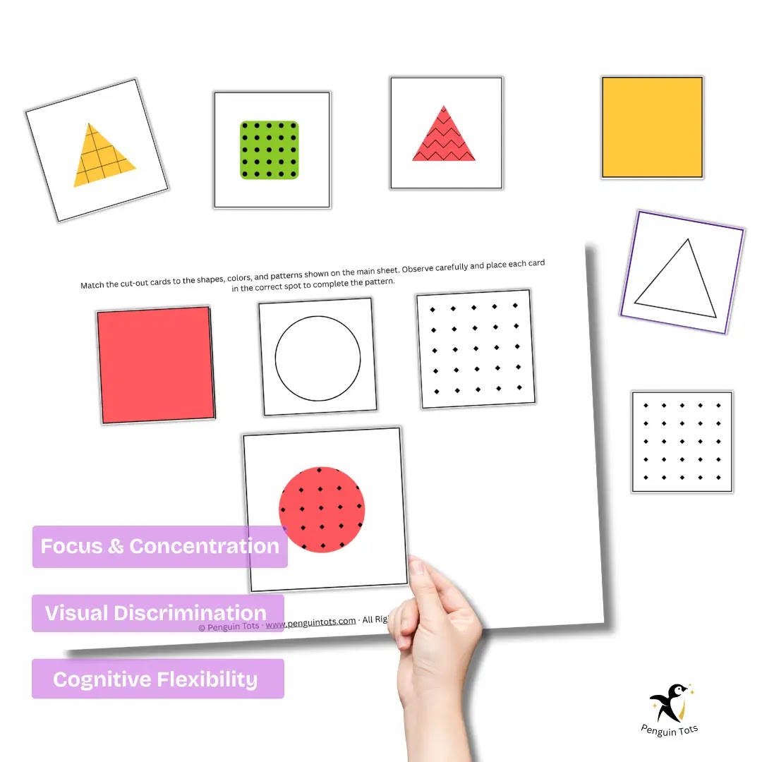Pattern Design Matching Activity | Visual Discrimination & Early Problem Solving Skills