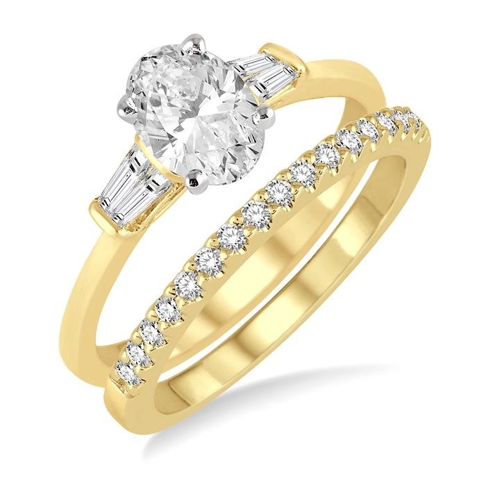 Oval Shape Diamond Wedding Set 254L2DHFVYW-WS-OV