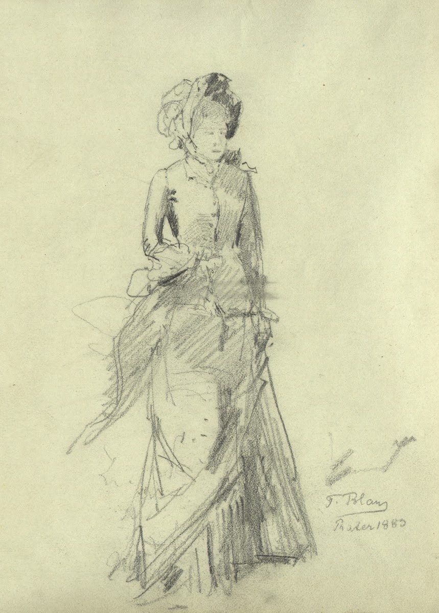 Dame im Prater Studie zum Praterbild im Belvedere 1889