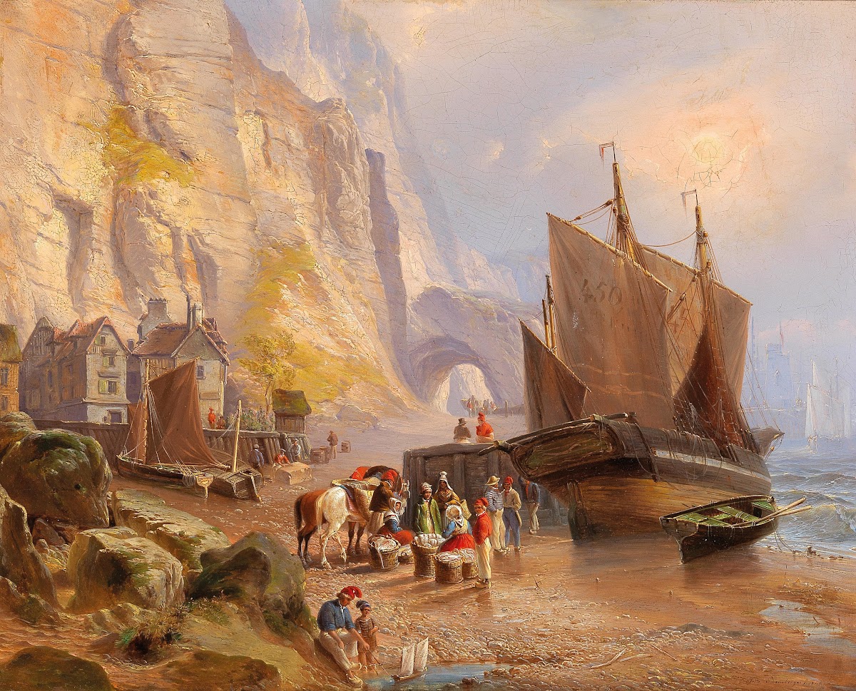Fishermen on the Beach 1844