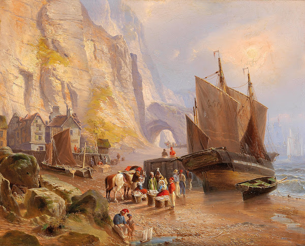 Fishermen on the Beach 1844
