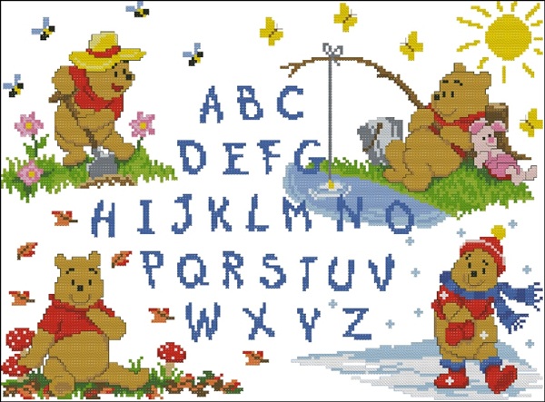 CMP VER70983 Pooh Alphabet Sampler