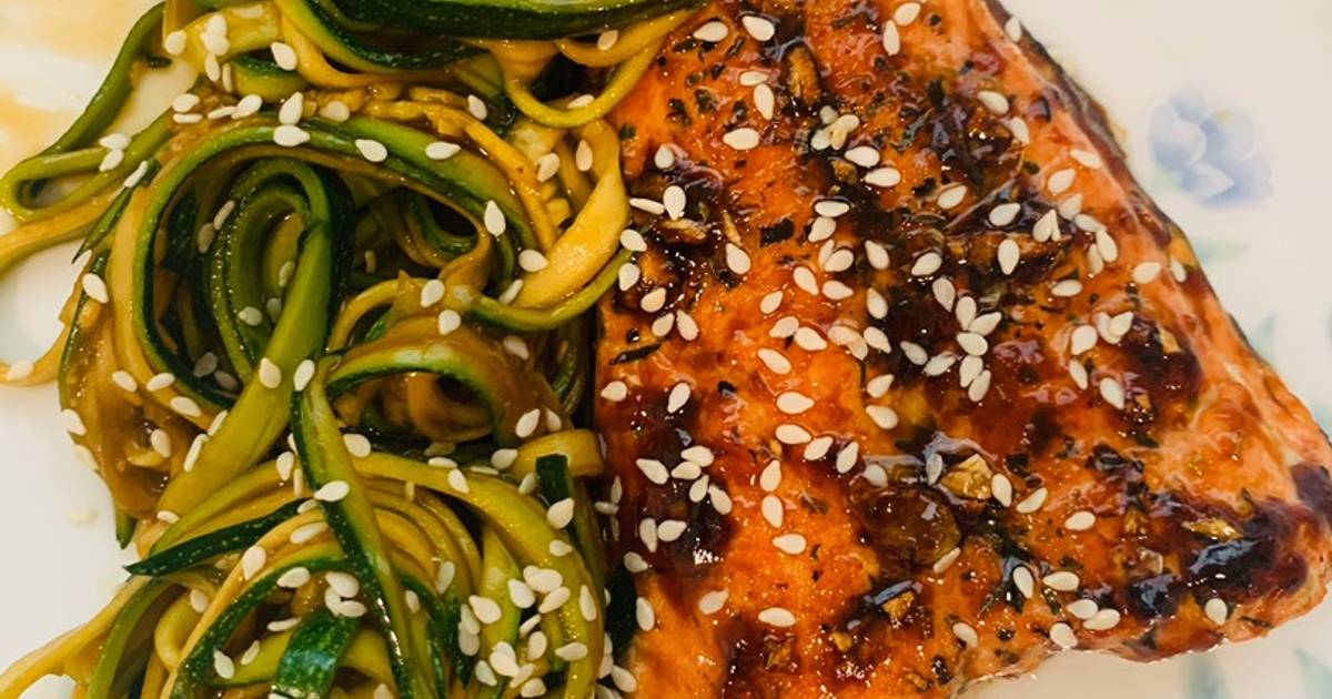 Cá hồi sốt teriyaki