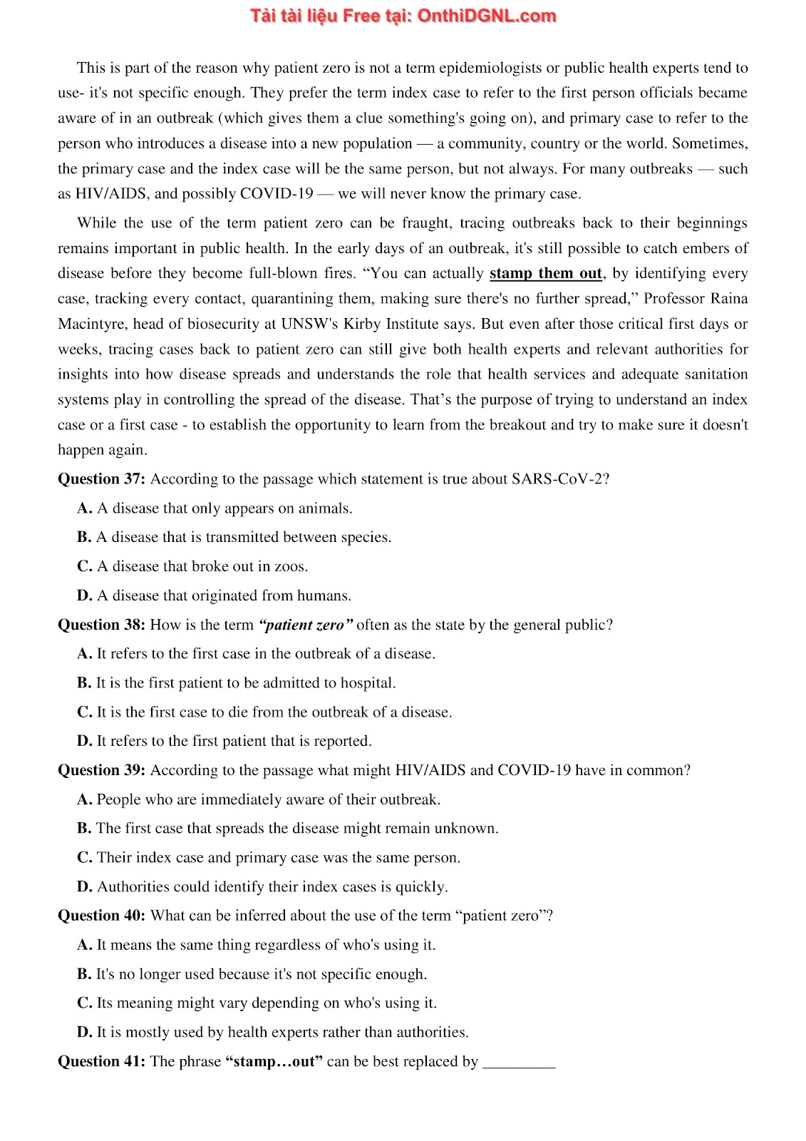 660 bài tập môn Tiếng Anh - Ôn thi ĐGNL ĐHBK Hà Nội Phần 4