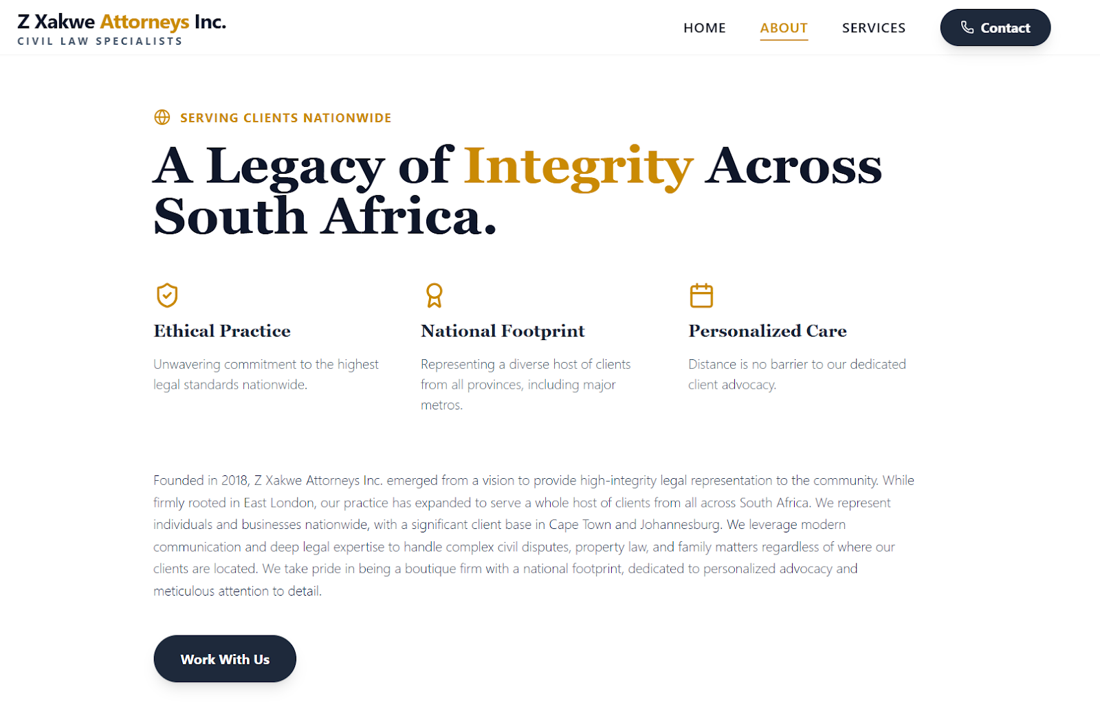 Firm Heritage & Founding Story screenshot