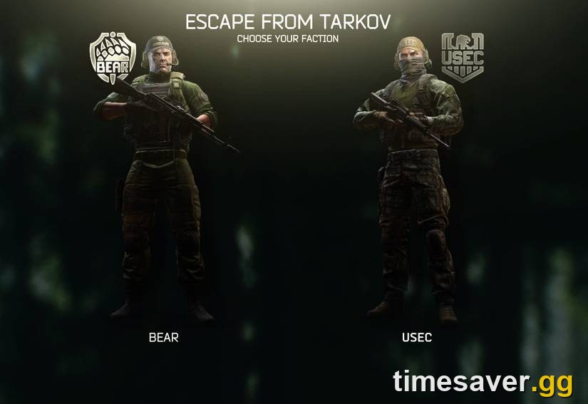 BEAR and USEC faction select in Escape from Tarkov — your faction decides how the Rogues treat you