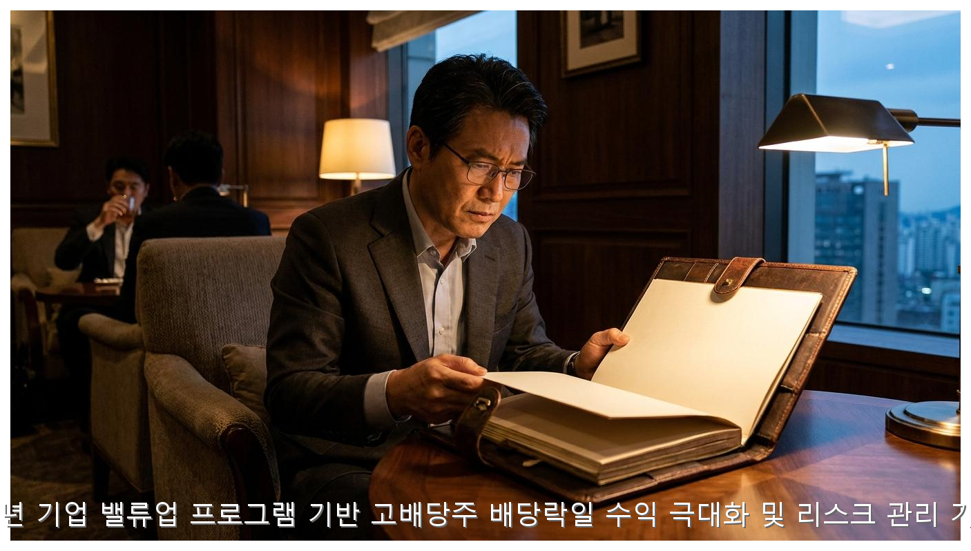 밸류업 고배당주 배당락일 수익 극대화 전략 핵심 안내 및 분석 인포그래픽 (2)