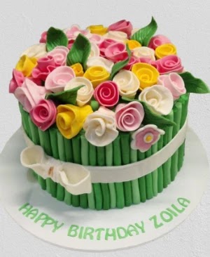Bouquet of Roses Birthday Cake CB-NC773