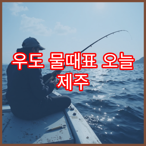 우도 물때표 오늘 제주 동부 해역의 바다타임과 낚시시간