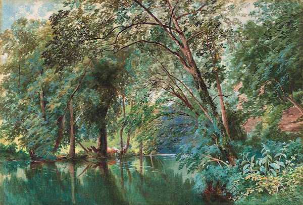 Trees over the River Frome at Stapleton 1862