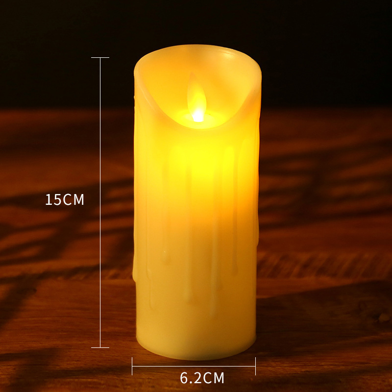 LED pillar candle with realistic flicker effect