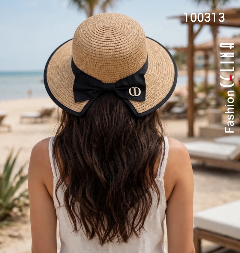 Sombrero de paja tipo fedora con ala ancha · foto 3